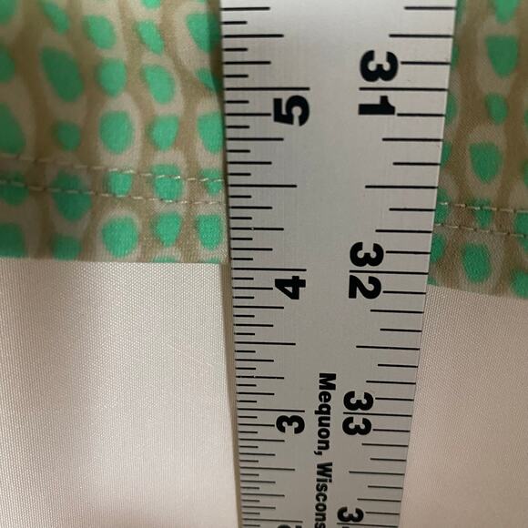 Liz Claiborne XL Sleeveless High-Low Hem Blouse Green Ombre Polka Dot Print - Picture 7 of 8